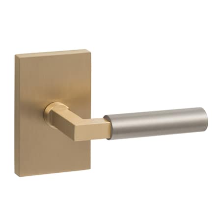Sure-Loc Hardware Sure-Loc Hardware Levanto Dummy Rosette, Satin Brass, Smooth Grip in Nickel LV100 SB GRIP-SM NI